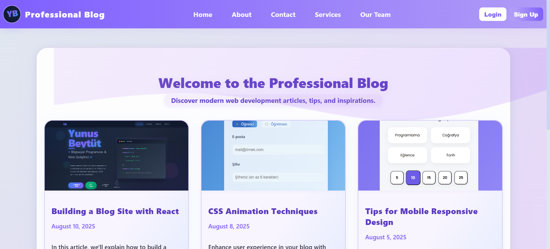 Modern Blog Platformu